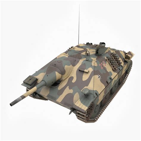 hetzer tank destroyer t 3d model