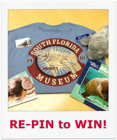 In honor of gaining 1000 followers on Pinterest, the South Florida Museum will be giving away ...