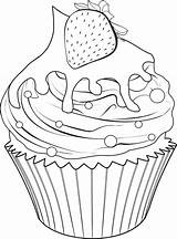 Draw So Cute Cupcake Coloring Pages sketch template