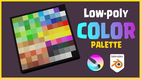 How to make color palette for low-poly assets | Krita & Blender - YouTube