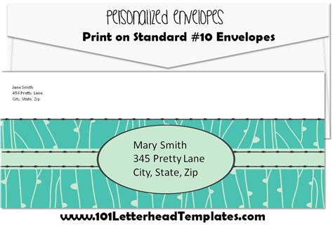 Free Printed Envelopes - 53 Designs