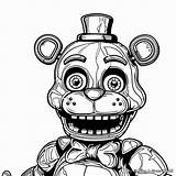 Withered Freddy Coloring Pages  Coloring Nation sketch template