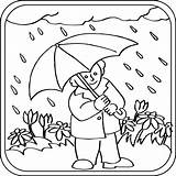 Rain Coloring Page sketch template