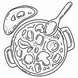 Kleurplaat Lunch  Soep Online En Uitprinten Is Gratis sketch template