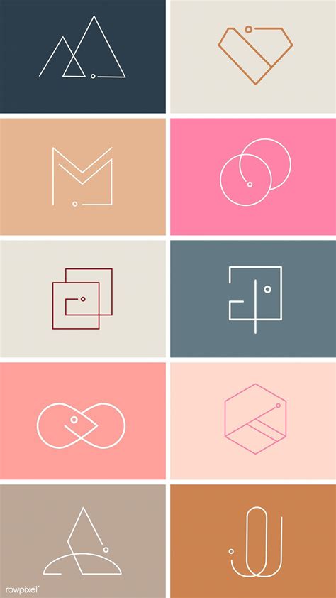 Colorful minimal design logo collection vectors | free image by rawpixel.com / busbus | Graphic ...