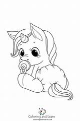 Baby Unicorns Coloring Pages sketch template