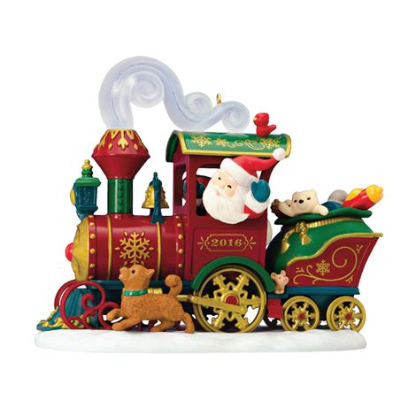 2016 Santa's Christmas Train Hallmark Keepsake Ornament - Hooked on Hallmark Ornaments