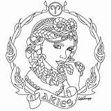 Aries Sign Coloring Pages sketch template