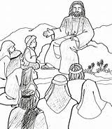 Sermon On The Mount Coloring Pages For Kids Sketch Page sketch template