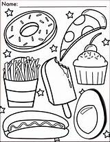 Snacks Coloring Page By Pocketful Of Pencils  TPT sketch template