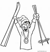 Olympic Downhill Skiing Coloring Pages Printable sketch template