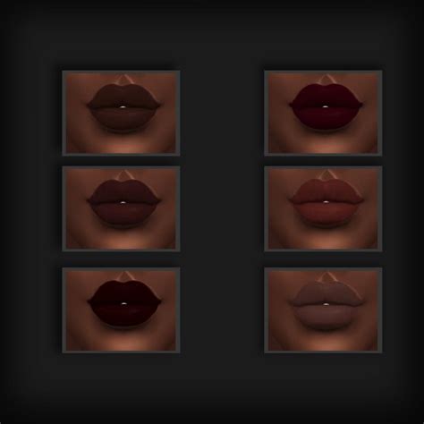 DARK MATTE LIQUID LIPS | NoNvme Studios | Sims 4 cc makeup, Sims, Matte lips