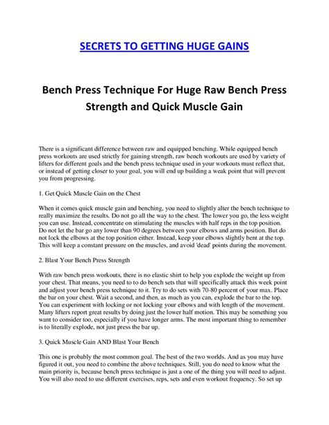 Bench Press Technique by matt mccary - Issuu