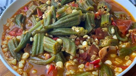 Southern Style Okra w/ Stewed Tomatoes & Corn! How to Cook Okra the ...