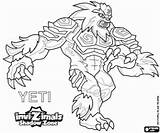 Yeti Invizimals Shadow Zone coloring Page Printable Game sketch template