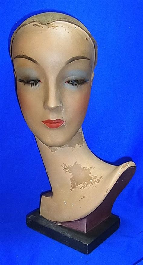 Art Deco German Display Head Mannequin Store Window Hat Periwgi Glass Eyes # 1 #ArtDeco ...