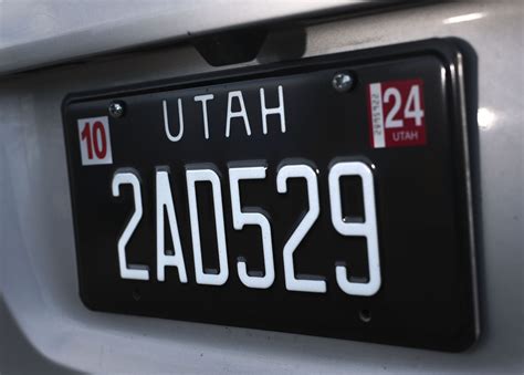 The black Utah license plates are a big hit