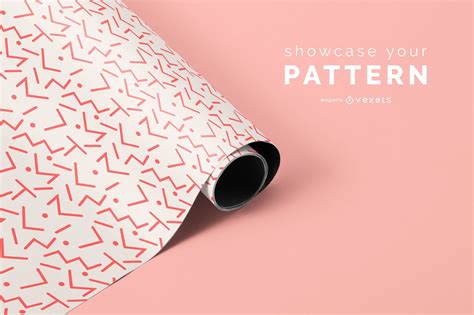 Fabric Roll Pattern Mockup - PSD Mockup Download