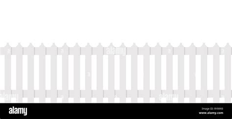 White wooden fence isolated on white background Stock Vector Image ...