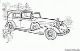 Dibujo Para Colorear  Coches Antiguos sketch template
