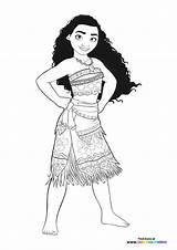 Moana Disney princess  Coloring Pages For Kids sketch template