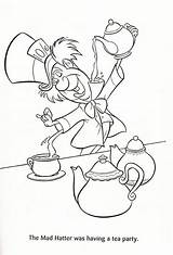 Alice In Wonderland Mad Hatter Coloring Pages sketch template