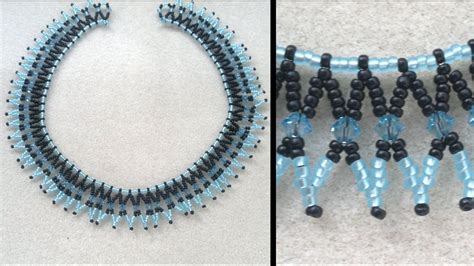 Beading4perfectionists : Basic netted necklace for beginning beaders beading tutorial - YouTube