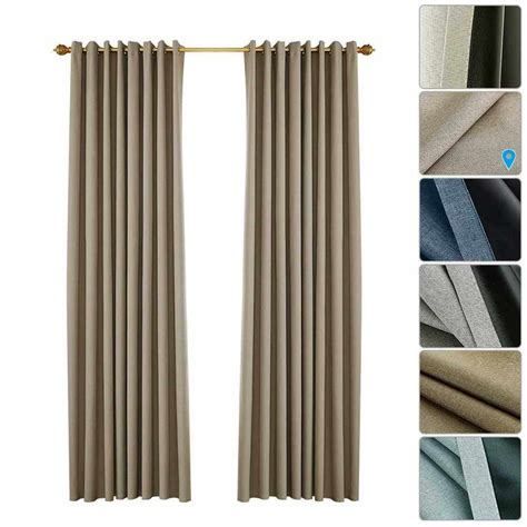 Blackout Curtains for Bedroom Grommet Insulated Room Curtains for Living Room, Set of 2 Panels ...