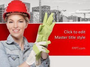 Free Female Builder PowerPoint Template - Free PowerPoint Templates