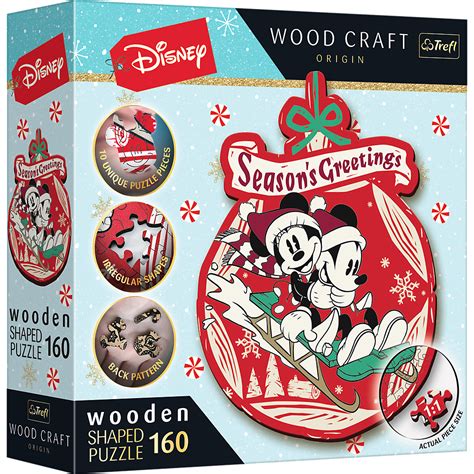 Trefl Wood Craft 160 Piece Wooden Puzzle - Disney's Christmas Mickey M – Trefl USA