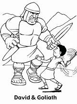 David And Goliath For Kid sketch template