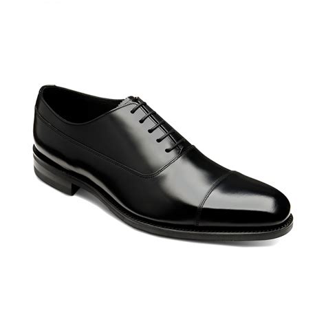 Loake Truman Black - Men's oxford capped shoes