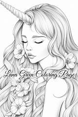 Tumblr Coloring Pages People Unicorn  sketch template