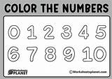 Coloring Numbers Workshhets From 0 To 10  Pages For Children sketch template
