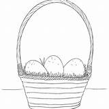 Free Coloring Pages Easter Basket sketch template
