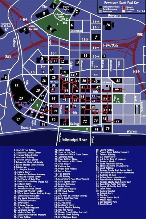 Downtown Minneapolis Skyway Map