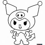 Kuromi From Sanrio Coloring Page  Easy Drawing Guides In 2024 sketch template