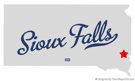 Map of Sioux Falls, SD, South Dakota