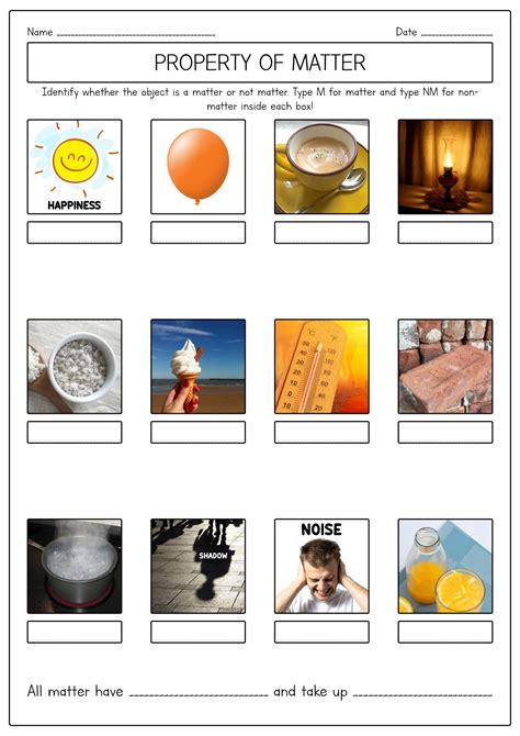 Properties Of Matter Worksheet Grade 2
