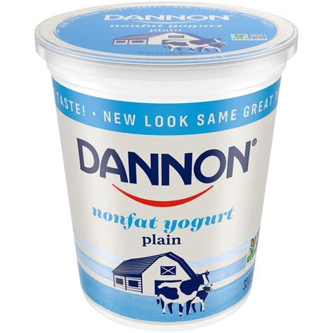 Dannon Nonfat Non-GMO Project Verified Plain Yogurt, 32 Oz. - Walmart.com - Walmart.com