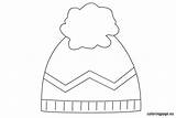 Snowman Hat Coloring Page sketch template
