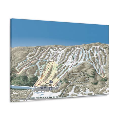 Granite Peak Ski Trail Map 3-D Canvas Poster Wisconsin - Etsy