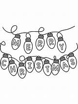 Christmas Lights coloring Page  Free Printable sketch template