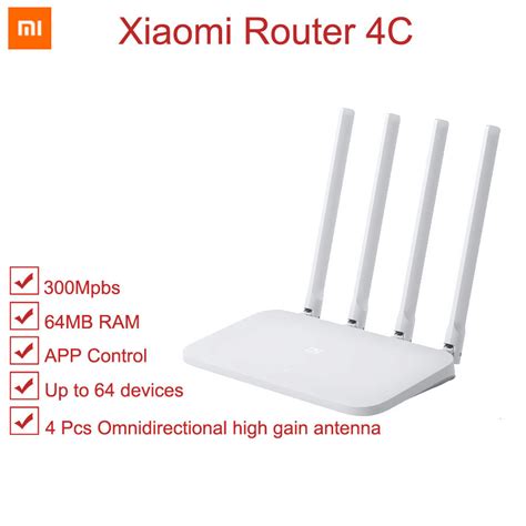 XIAOMI Mi Router 4C 300Mbps 2.4GHz Wireless Wi-Fi Router with 4 Antennas (White) | Lazada PH