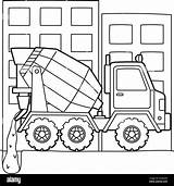 Cement Truck Coloring Pages sketch template
