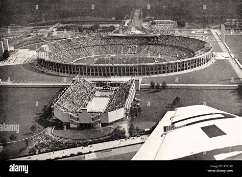 1936 Olympic Games Berlin - the Olympic Arena and Swimming Stadium at the 1936 Berlin Olympics ...