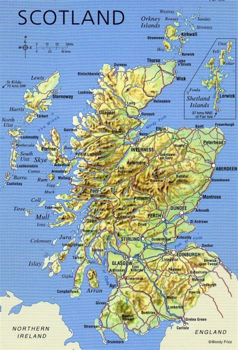 A 7 Day Road Trip Through Rural Scotland – Virtualwayfarer Regarding Detailed Map Of Scotland ...