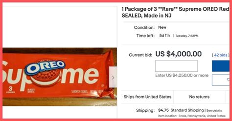 "Supreme" Brand Oreos Selling for Thousands on eBay