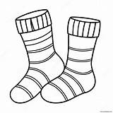 Striped Socks Coloring Page 21633 17104 sketch template