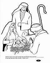 Shepherds Baby Jesus Coloring Pages Sketch Page sketch template